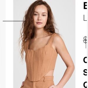 Bardot linen corset bustier - part of a set